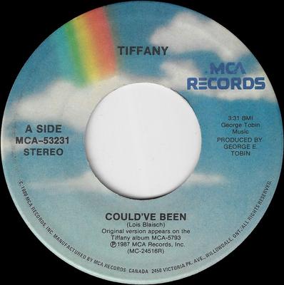 Disque 7 pouces TIFFANY - Could've Been MCA53231 MCA Records 1987 Canada Rock Occasion