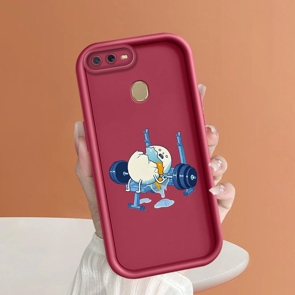 Soft Silicone Square Ladders Cartoon Pattern Full Cover Camera Protection Shockproof Case for OPPO Reno Realme OnePlus