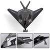 1:100 Scale F-117A Nighthawk Fighter Model Car Toy Alloy Body Rubber Tire Attack Aircraft Models Sound Light Military Toys Gifts