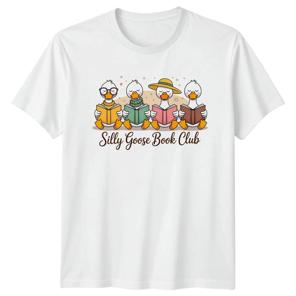 Silly Goose Book Club TShirt Reading Ducks Christmas Gift For Him And Her S