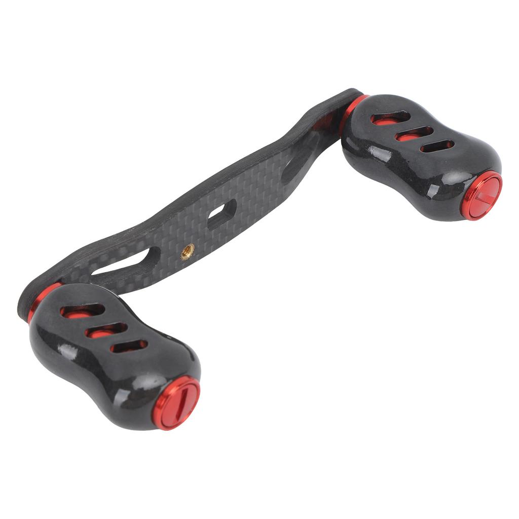 Carbon Fiber Fishing Reel Handle Baitcasting Trolling Rocker Left Right Crank Accessory 85mm Red