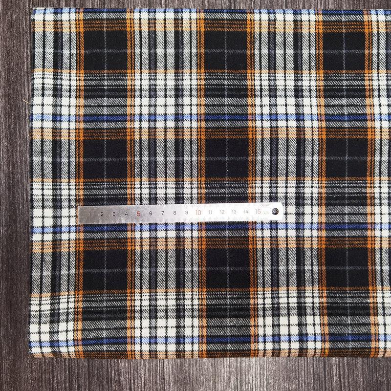 Children's Twill Plaid Flannel Shirt Fabric - Yarn Dyed, Brushed Cotton