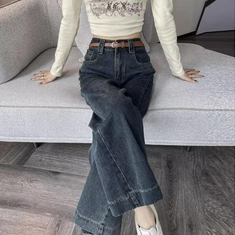 

2025 Retro Petite 3/4 Length Denim Jeans for Women - Straight Leg, Loose Fit, Suited for 150cm Tall, Spring/Summer Collection M: 155-165cm (95-108 lbs)