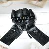 Women Girl Bowknot Net Bun Fashion Pearl Barrette Headdress Flower Snood  For Nurse Bank Catering