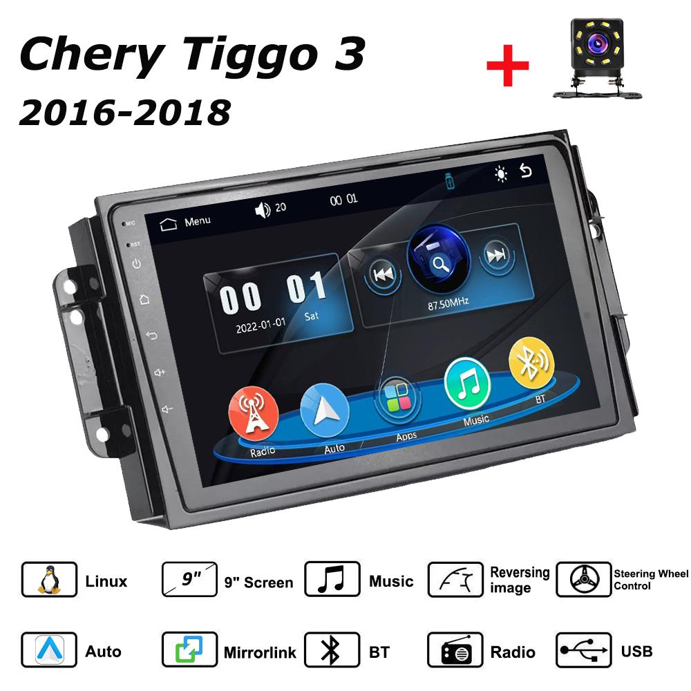 

Car Radio Multimedia MP5 Player Head Unit Stereo BT For Chery Tiggo 3 2016-2018 чёрный