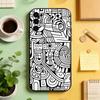 Black White Graffiti Art  Phone Case For Samsung S25,S24,S21,S22,S23,S30,Ultra,S20,Plus,Fe,Lite,Note,10,Black Cover
