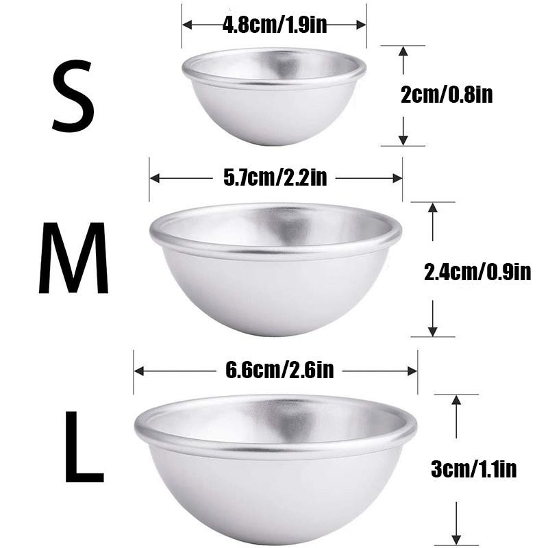 

6 шт.-комплект форм для бомбочек для ванны, 2 комплекта, 3 размера, пресс для бомбочек для ванны, принадлежности для самостоятельного изготовления, круглая форма для торта 6PCS