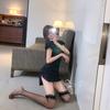 Mesh Stockings Black Lace Hollow Stockings Women's Thin Lolita Mesh Socks Black and White Lace Knee Socks