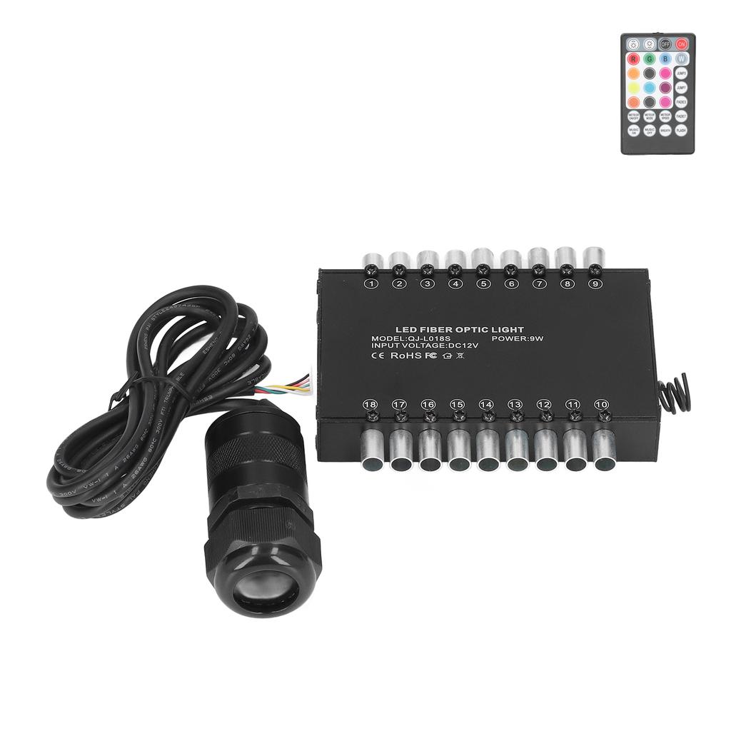 LED Lichtleiter Bluetooth APP Fernbedienung 18 Löcher Einzelkopf Lichtleiter Sternenhimmel