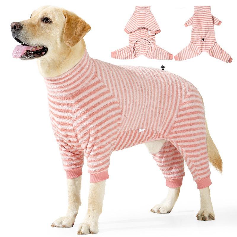 Winter Dog Four-Legged Coat Soft Long Plush Warm Anti-Shed Pet Cotton Jumpsuit For Small Medium Dogs