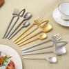 4 Pcs Hangable Tableware Set Stainless Steel Fork Knife Spoons Flatware Cutlery Kitchen Utensil Dinnerware Set
