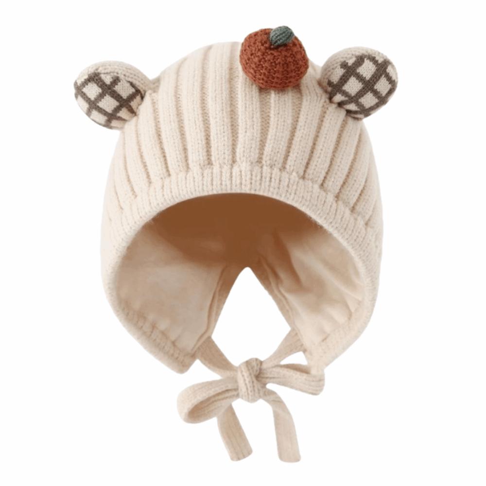 Cute Toddler's Plush Knitted Hat Cold-Resistant Kids Ear Protection Hat  Photography Props
