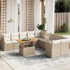 VidaXL Garden Lounge Set with Cushions 11 Pcs, Patio Sofas, Patio Furniture Set, Outdoor Furniture, Beige 3271044