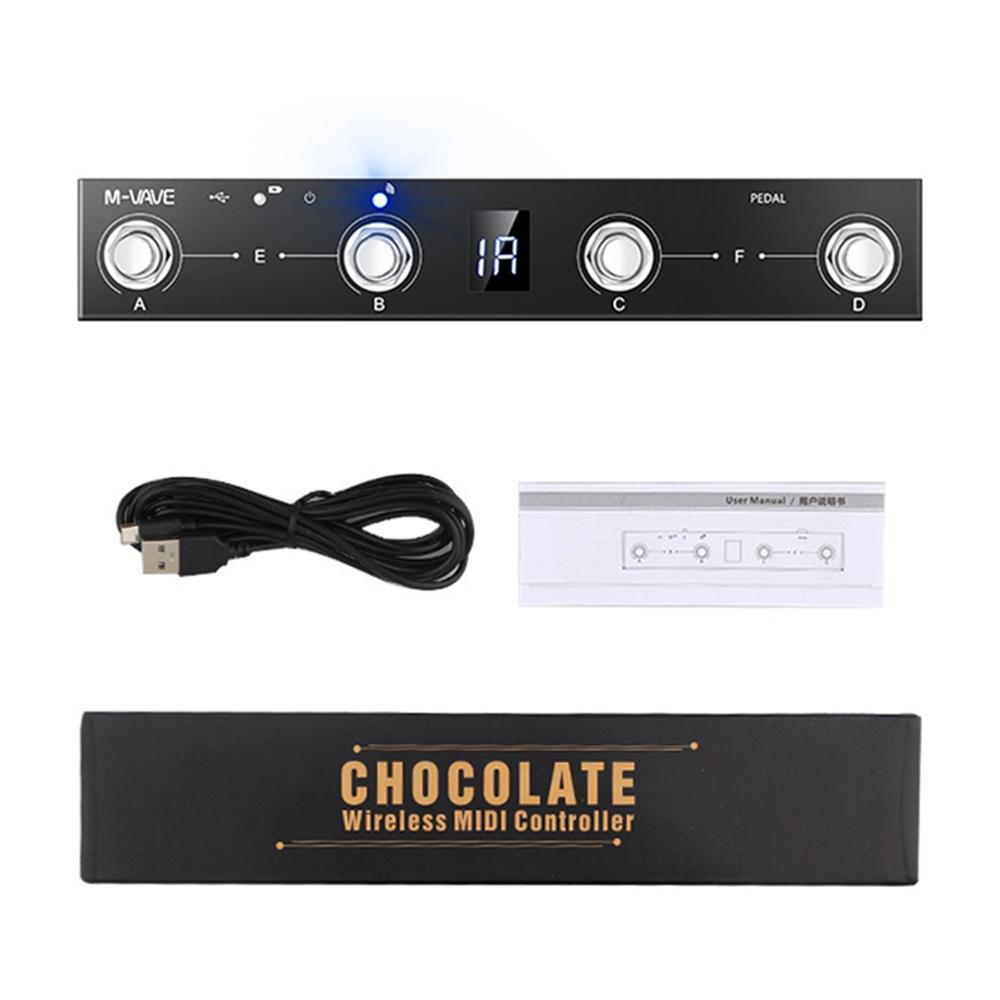 M-VAVE Chocolate MIDI Controller Programmable 4 Buttons Footswitch Supports USB MIDI Foot Control and Host Standard&Plus Version
