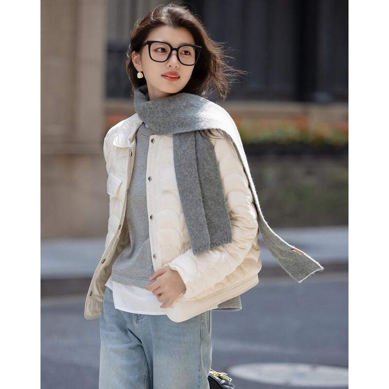 Demana Women's Urban 90% Duck Down High-Low Hem Puffer Jacket