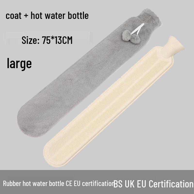 Explosion-Proof Hot Water Bottle: Rubber Design for Stomach and Feet, Long-Lasting Warmth