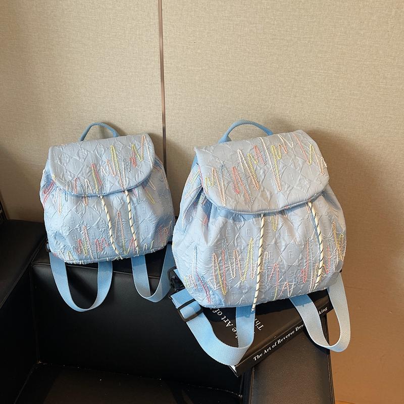 Women's Lightweight Sports Backpack Colorful Embroidered Backpack