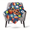 Sports Balls Home Customize Your Name Blankets Comfortable Soft Lightweight Multipurpose Blanket For Picnic Sofa Office Bed Living Room Suitable As