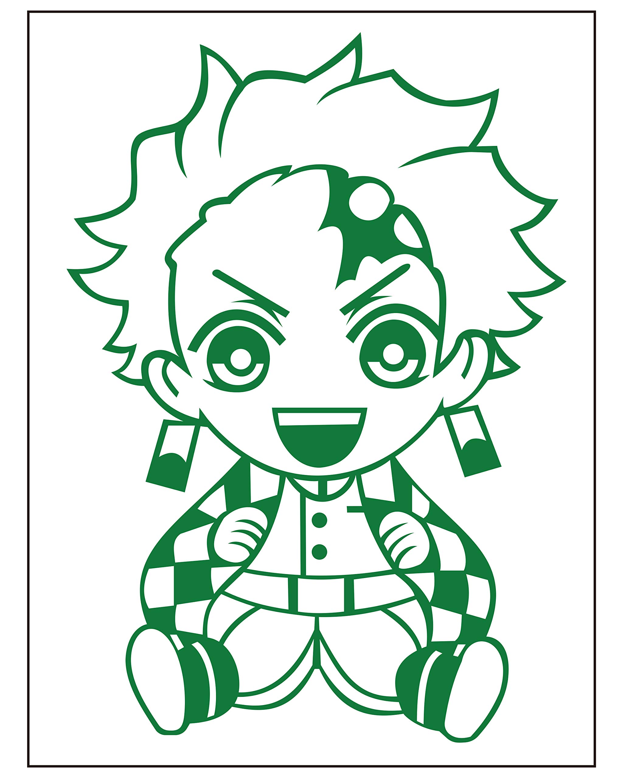 

Тандзиро Камадо Чиби Персонаж Режущая Наклейка L Зеленый