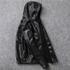 Genuine Leather Jacket Men's Sheepskin Leather Jacket Cotton Thickened Warm Lining Hooded Casual Jacket