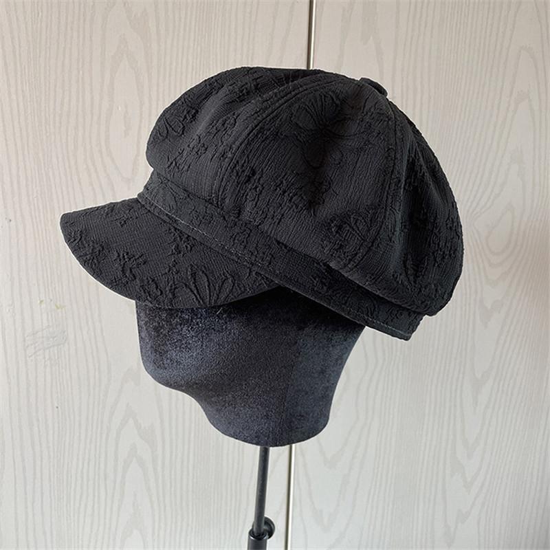 

Ins Chic Spring Relief Jacquard Fabriflower P Leisure Lady Octagonal Hat Women Visors Cap