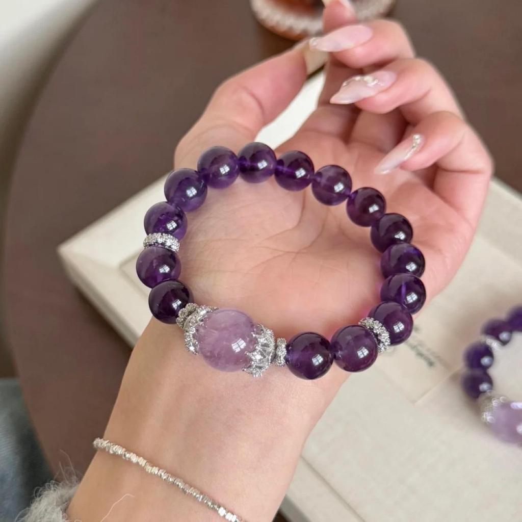 Uruguayan Amethyst Lavender Women's Luxury Crystal Bracelet