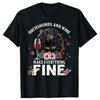 Funny Dachshund And Wine Make Everything Fine Drink Wine And Dog Tshirts Casual Tshirt 100 Cotton Loose Oversized T Shirt