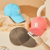 Multi-Color Hardtop R-Letter Baseball Hat Men'S And Women'S Sports Sunshade Sun Protection Moisture Cap Has Large Size