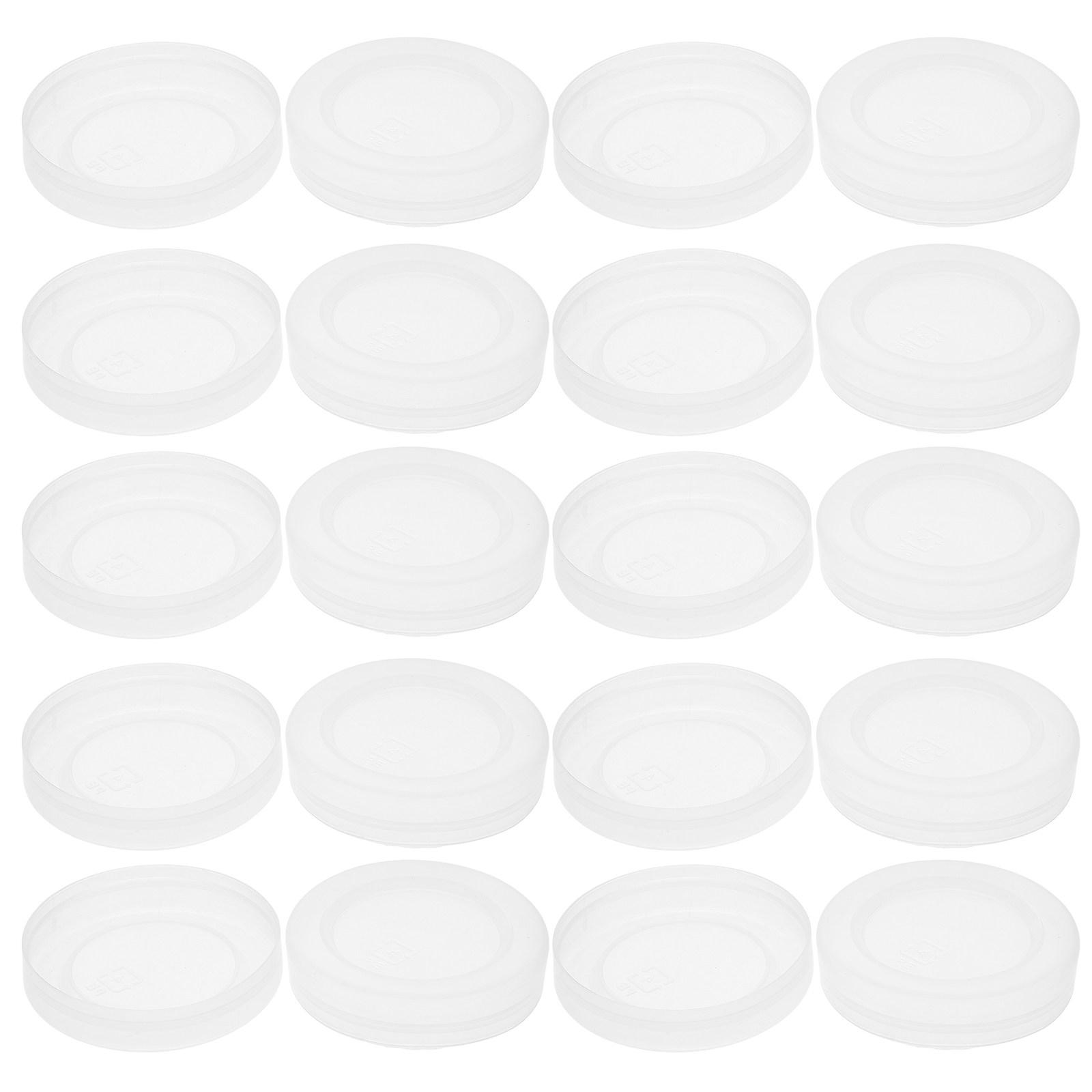 

30Pcs Bottle Caps Reusable Leak-Proof Replacement Lids Universal Pe Milk Jar Lids Pudding Jar Seal Covers for Home 5.3X5.3X1CM