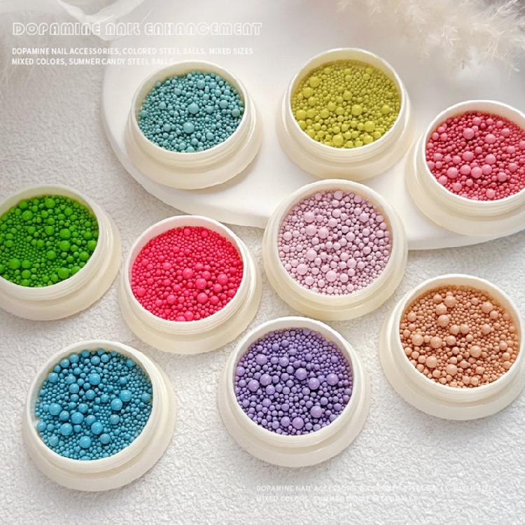 Nails Caviar Beads Metal Nail Beads Micro Pixie-Beads for DIY Nail Art Charms
