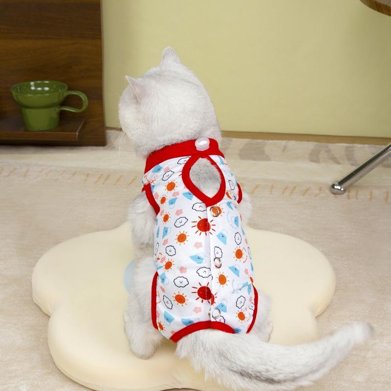 Soft Pet Sterilization Suit for Small Dogs Cats Weaning Suit Anti-licking Recovery Clothes After Surgery Puppy Kitten Care Vest