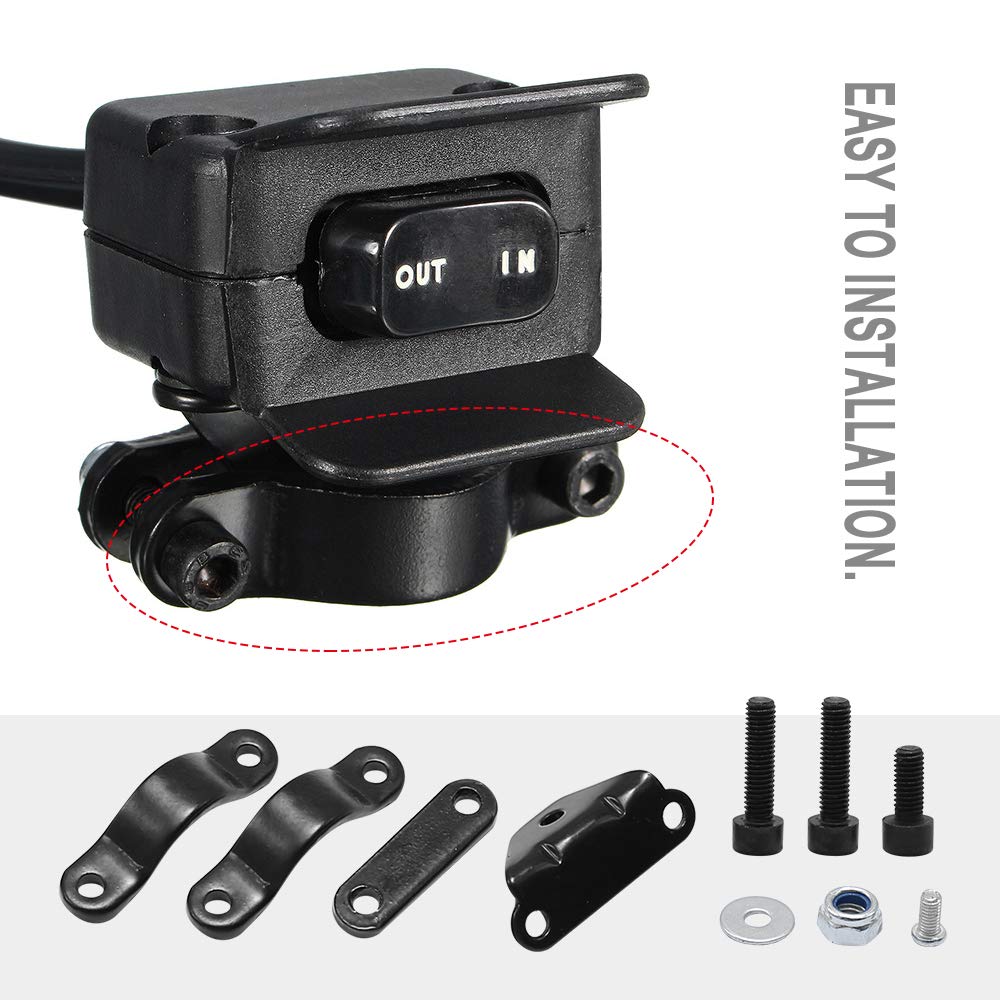 Heavy Duty Handlebar Control Line Winch Rocker Switch Handlebar Control Warn Accessories For ATV/UTV 3 Meter Black