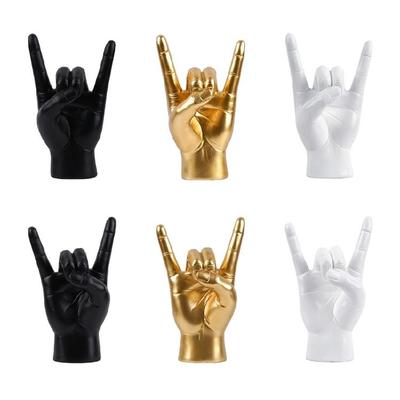 Manualidad de Estatua de Rock and Roll para Centros de Mesa de Livehouse Escultura de Mano para Mesa