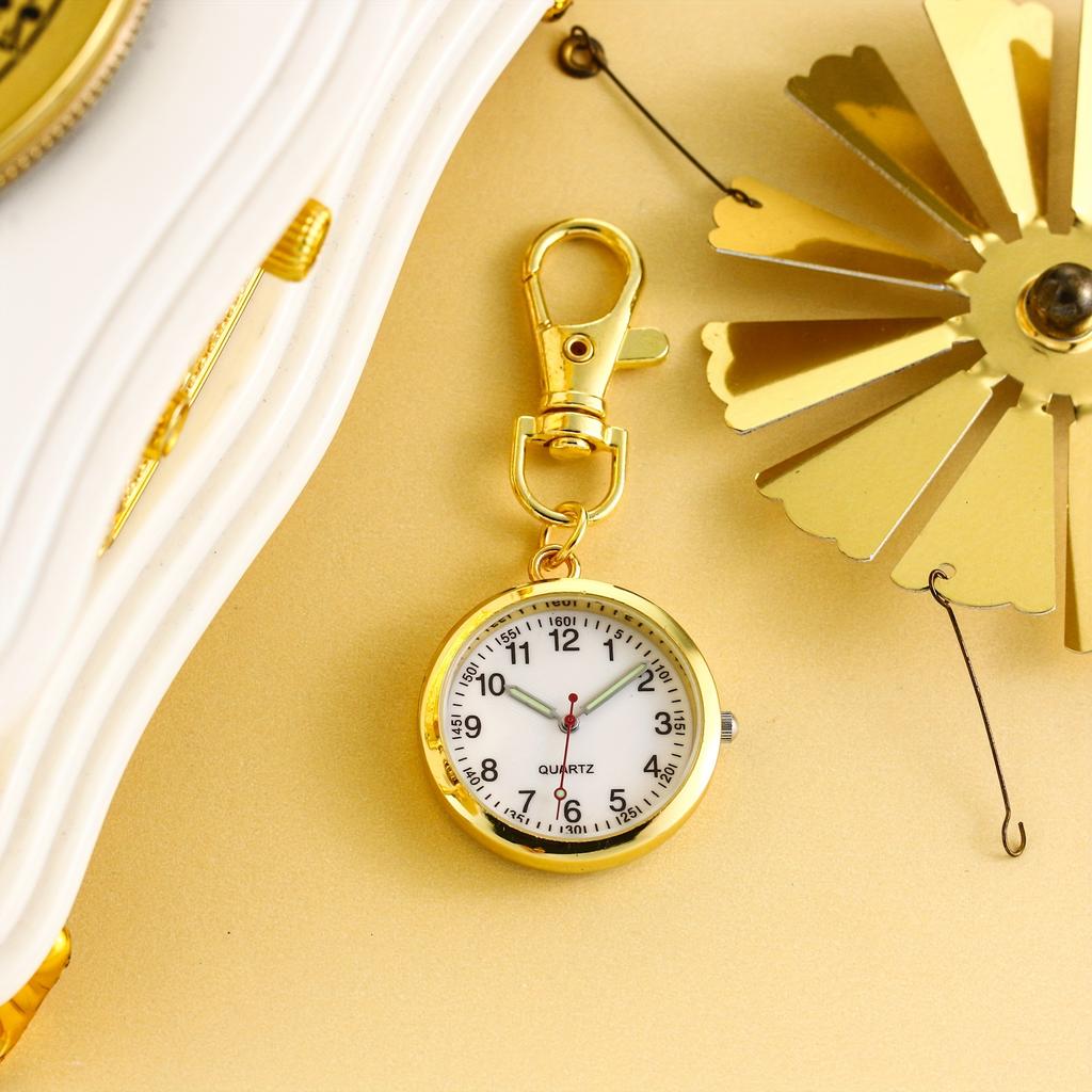 Keychain watch, nurse watch, pocket toilet watch, student exam watch, pocket watch, clear large dial, keychain hanging watch