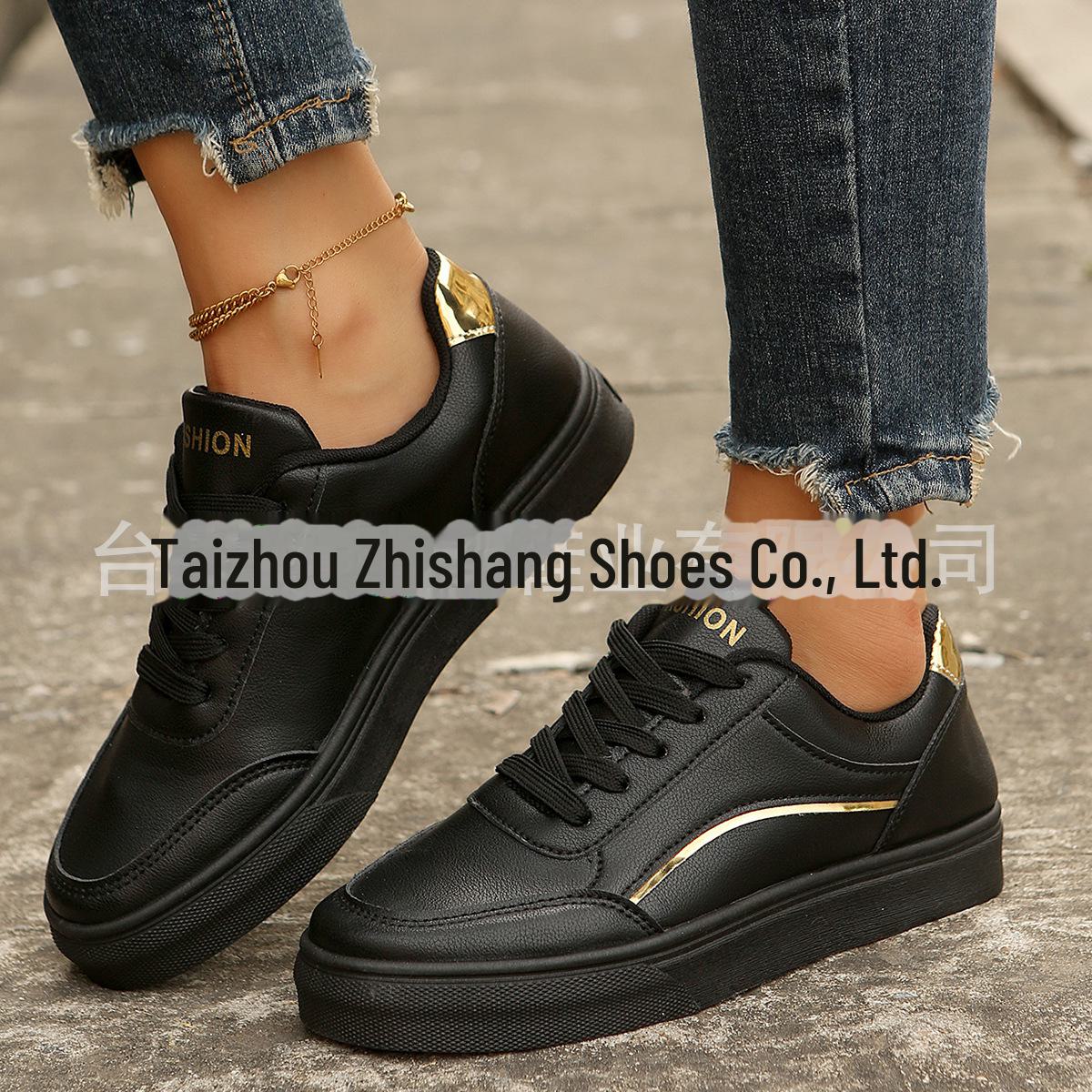 

2024 Весняні нові білі білі жіночі кросівки - популярне жіноче взуття 39 чорний