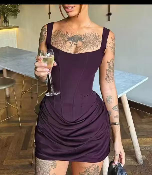 NSSF Self-Made Women's Sleeveless Strappy Bodycon Mini Dress