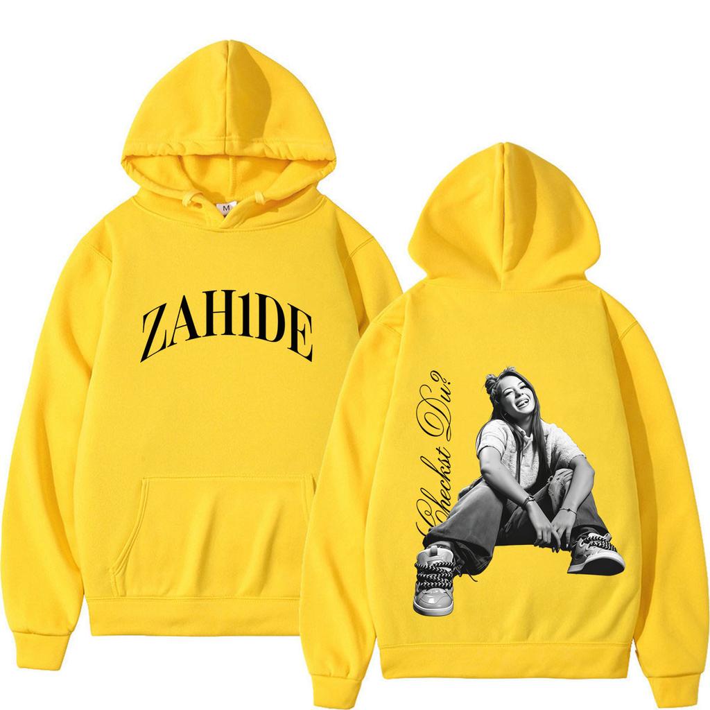 Singer Zahide Tour 2026 Merch Graphic Hoodies Unisex Fashion Winter Hip-hop Loose Casual Vintage Sweatshirts Streetwear