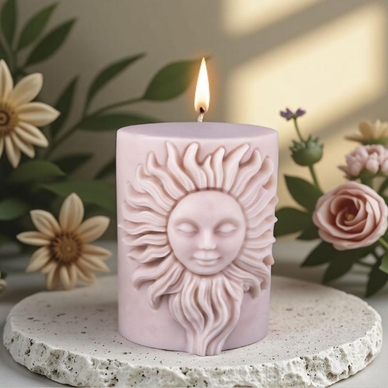 Goddess Candle Silicone Molds for Epoxy Resin Candle Soap Embossed Goddess Cylinder Silicone Molds for Home Decoration