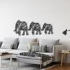 Geometric Elephant Family ,Metal Wall Decor, Metal Elephant Decor, Wall Hanging, Home Living Room Wall Art, Elephant Wall Art