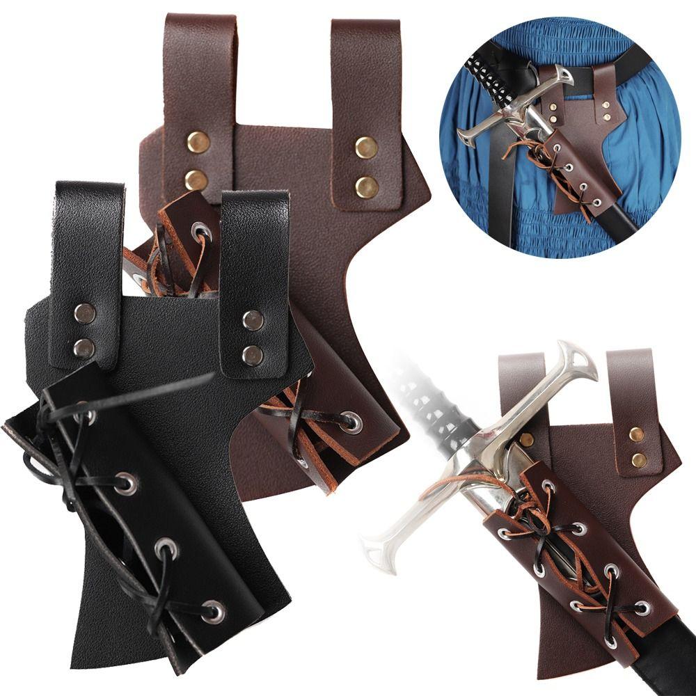 PU-Leder Schwertscheide Gürtel Vintage Schwertriemen Langlebige Waffe Cosplay Ausrüstung Für Erwachsene Männer