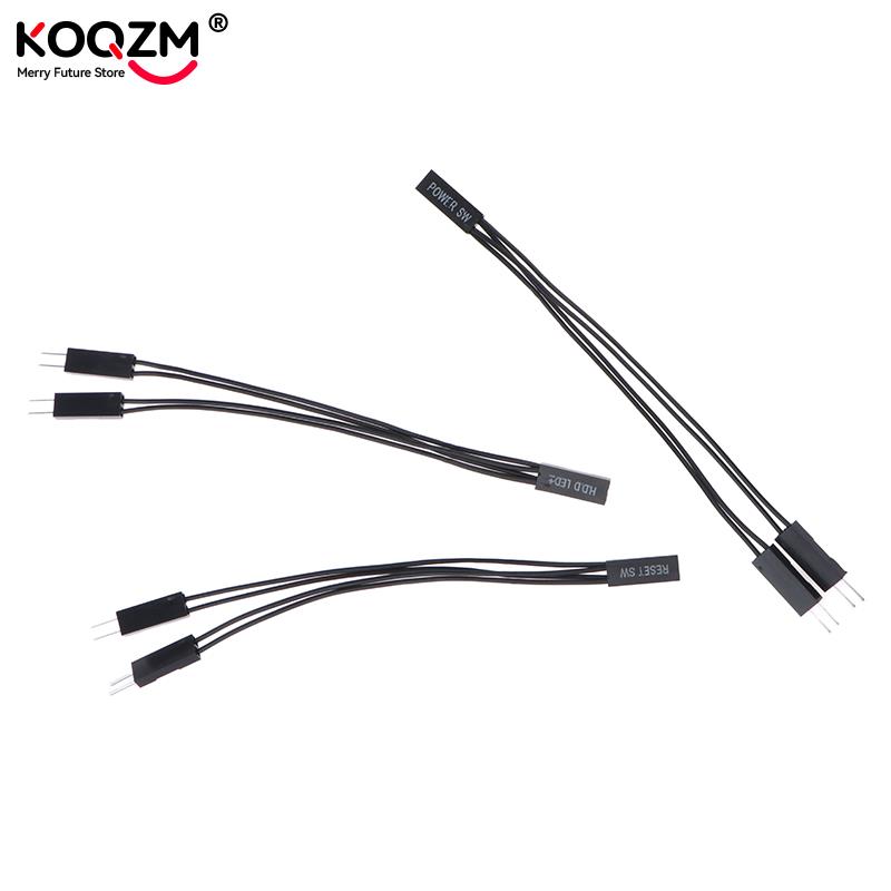 10cm Motherboard Switch Power SW/ RESET SW/ HDD LED /POWER LED 1 To 2 Double Adapter Cable 1 Female To 2 Male Splitter 2 Pins