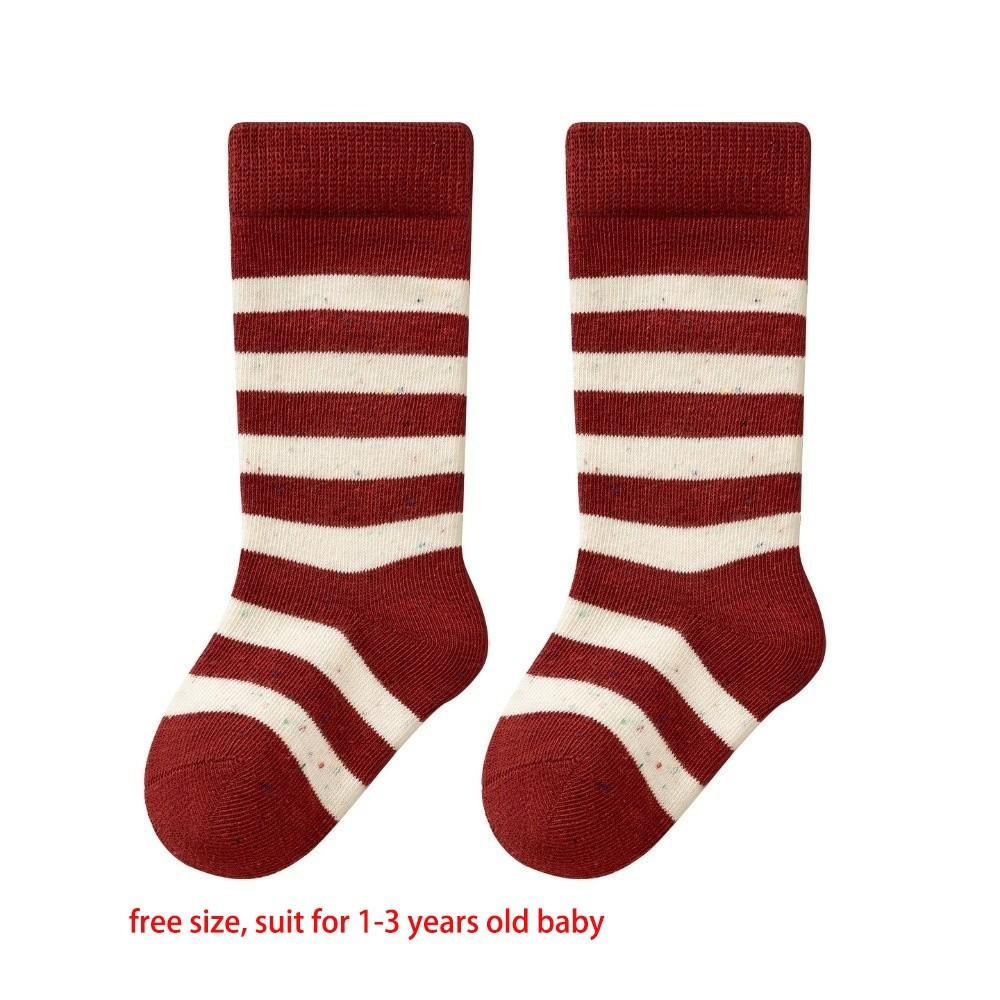 Red Compression Stocking Sweat-absorbing Princess Socks New Middle Tube Socks  Toddler Girl
