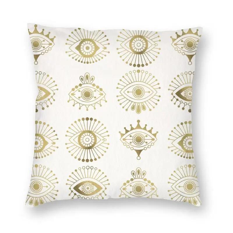 Turkish Evil Eye Cushion CoverPrint Mediterranean Amulet Throw Pillow for Sofa  Case Home Decor Decorative