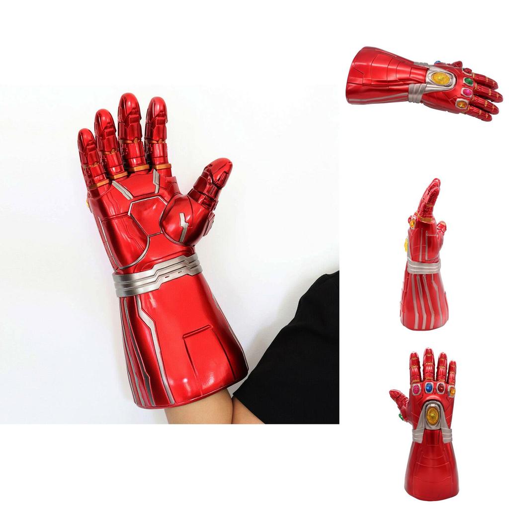 Iron Man LED-Handschuhe mit abnehmbaren Steinen für das ultimative Cosplay-Erlebnis