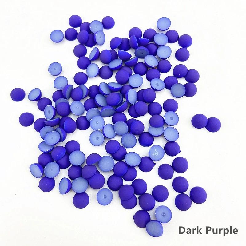 6-12mm Semi Circular Acrylic Flatback Plastic Beads Matte Multi-color Customizable Color Clothing Accessories Beads
