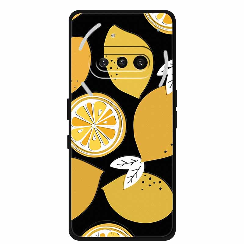 For Nothing Phone (3a) Case 3D Relief Flower Emboss Black Silicone Funda For Nothing Phone 3A A059 3D Back Cover Cartoon Bumper