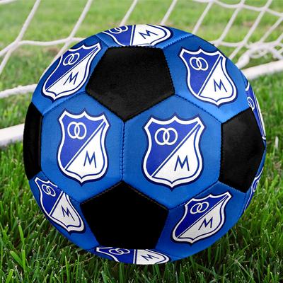 SIZE 5 Millonarios FC Soccer Ball Colorful All Ages Machine Stitched PVC Competition Ready Durable High-Bounce