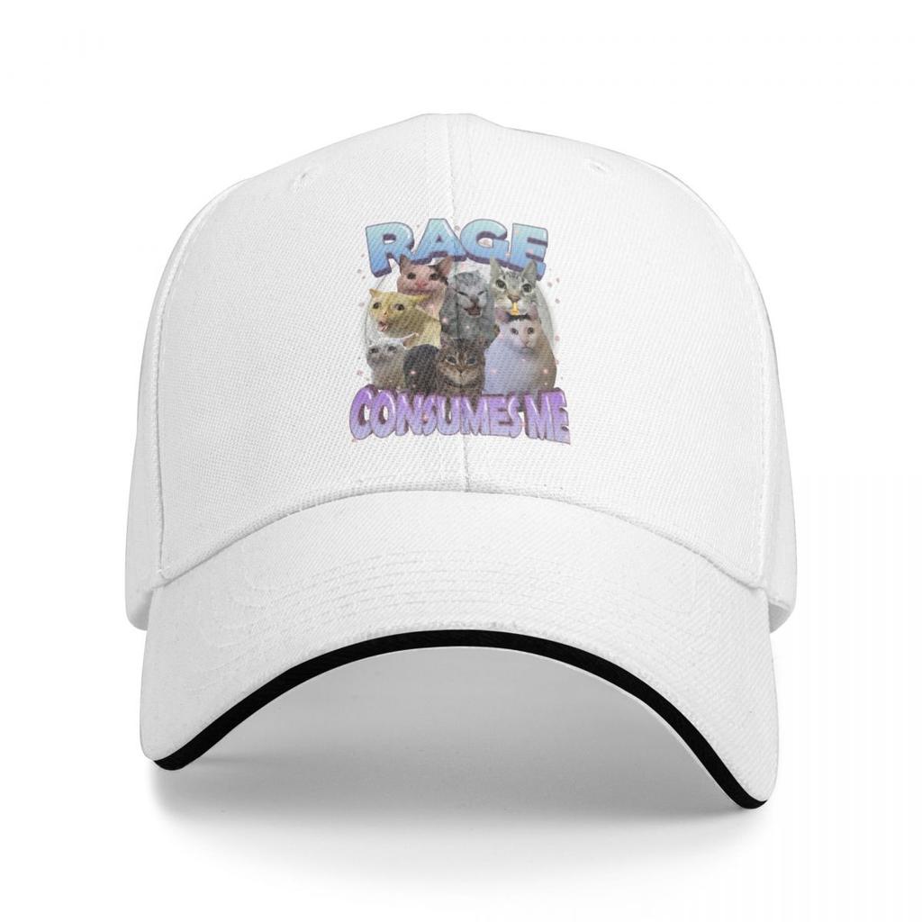 Baseball Caps Rage Consumes Me Absurd Cat Meme Retro Customized Unisex Sport Spring Caps