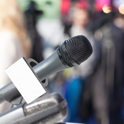 Set of 2 Wireless Mic Holders, Square, Black, Plastic with Adhesive