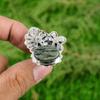 Natural Silver Leaf Jasper Statement Mother Ring Jewelry Sterling Silver US Yes